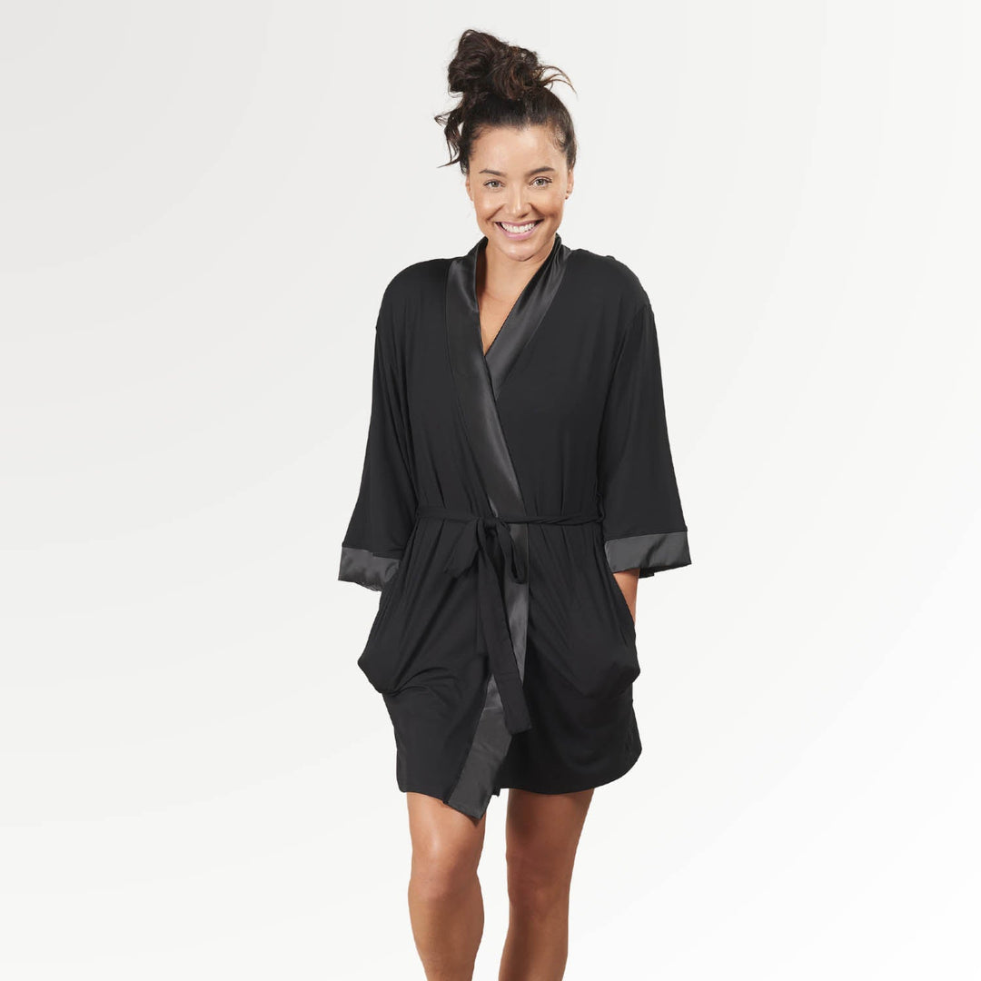 Black Kimono Robe