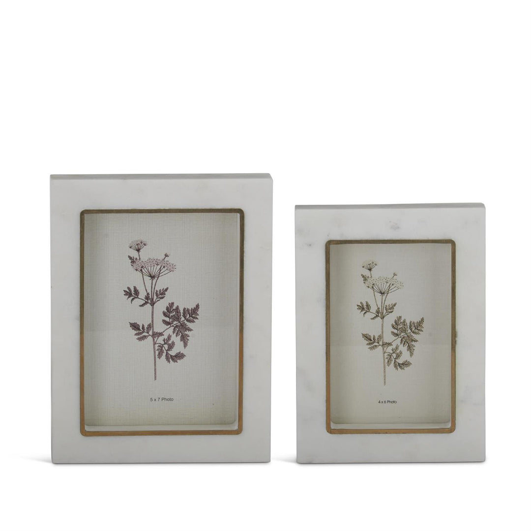 Marble & Gold Trim Photo Frame