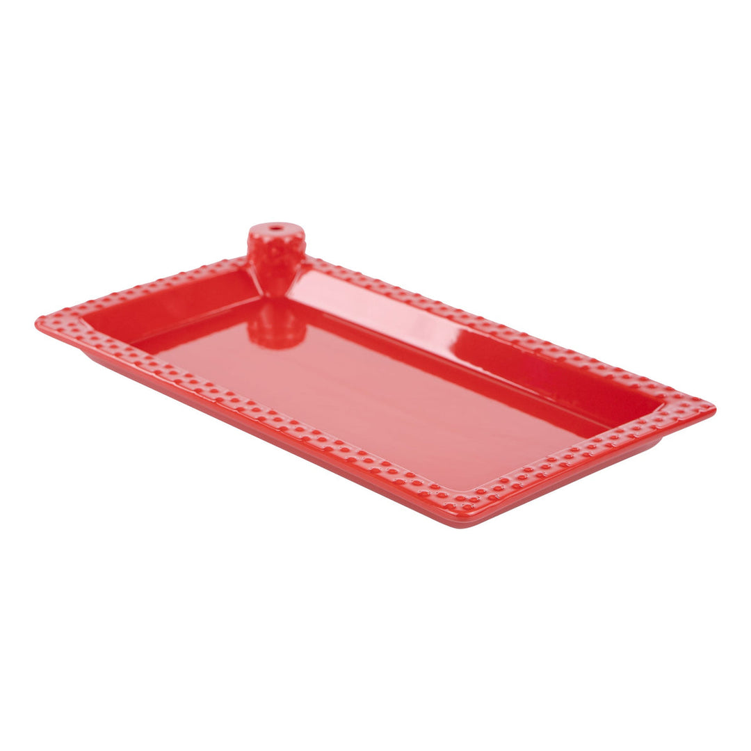 Red Rectangular Attachment Platter