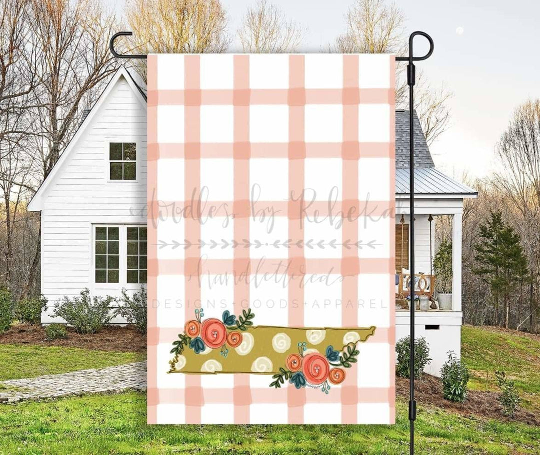 Tennessee Floral Dot Garden Flag