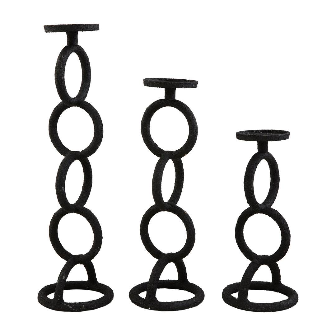 Black Chain Link Candlestick