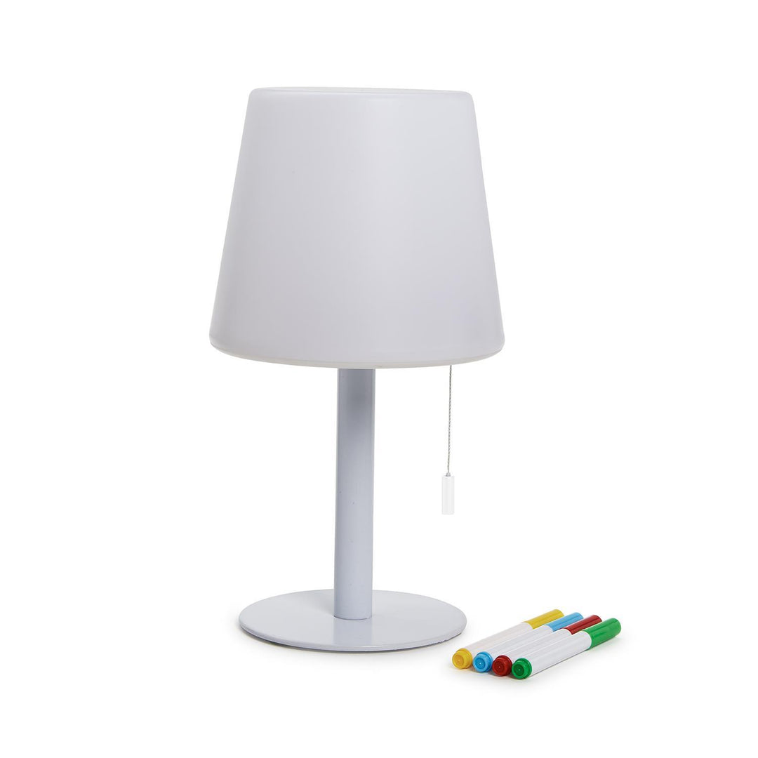 White LED Cordless Table Lamp w/Markers