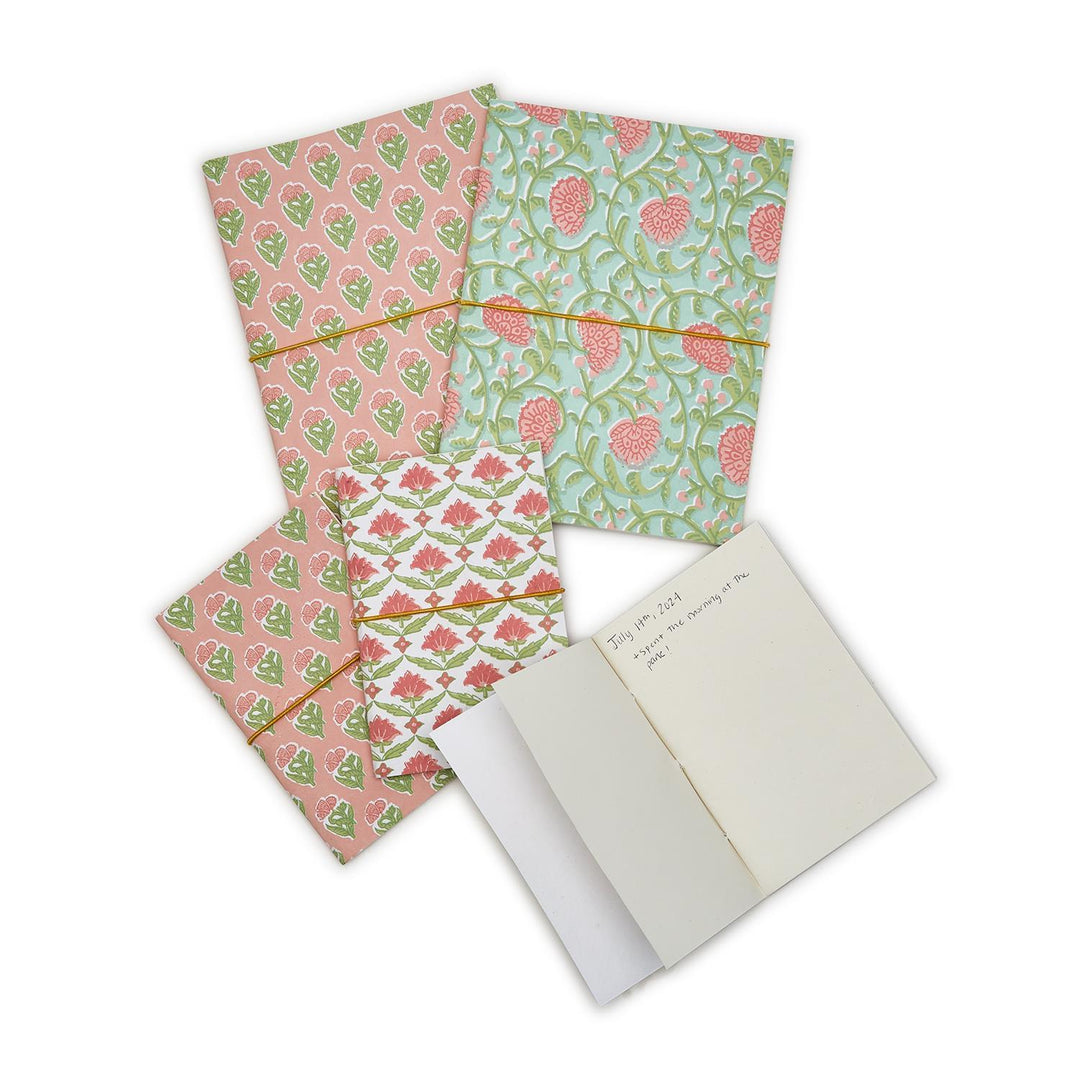 Floral Block Print Notebook