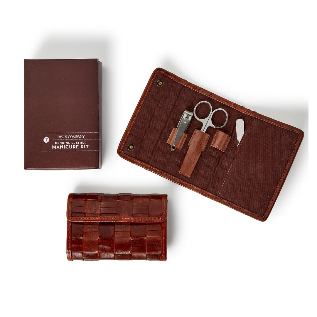 Chestnut Woven Manicure Set