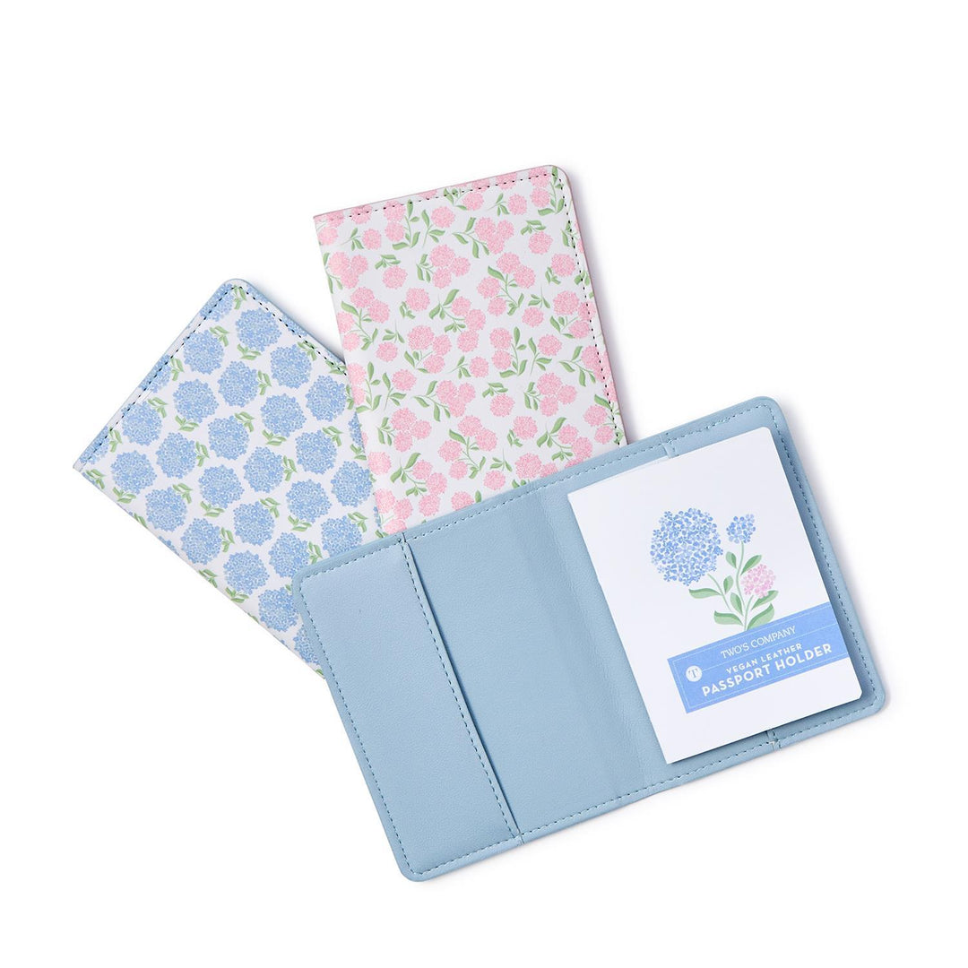 Hydrangea Print Passport Holder