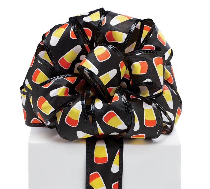 Candy Corn on Black Ribbon
