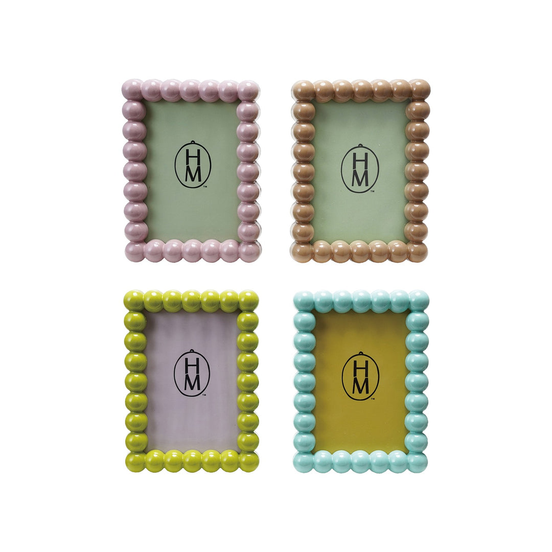 Colorful Hobnail Photo Frame