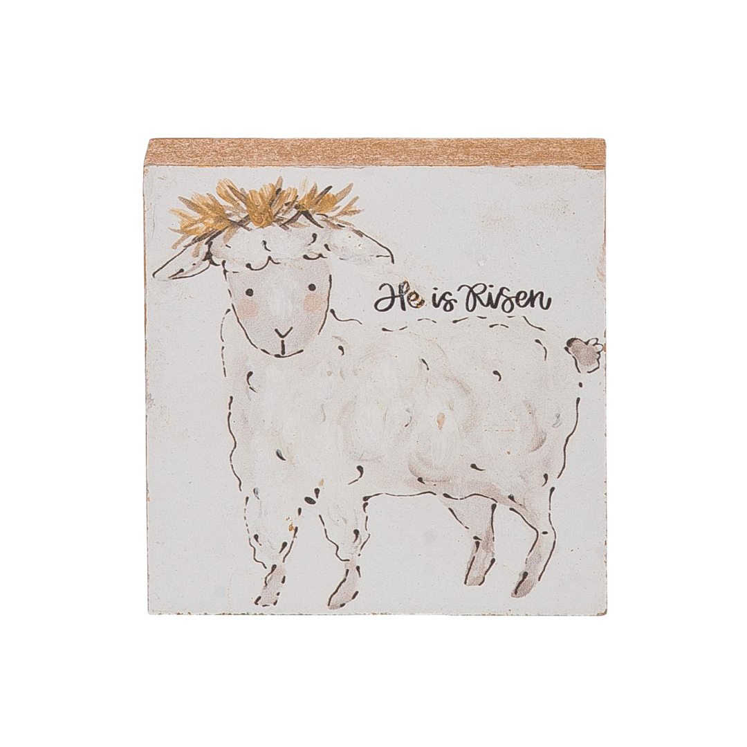 Wood Block w/Lamb