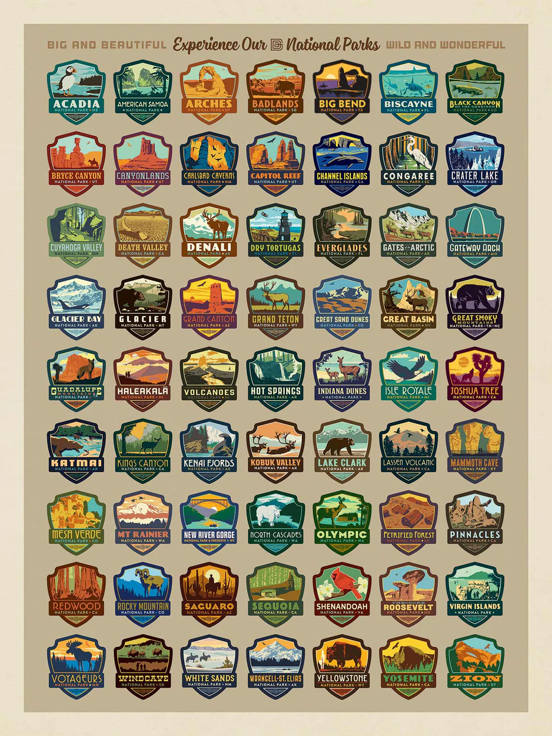 National Park Emblems Puzzle