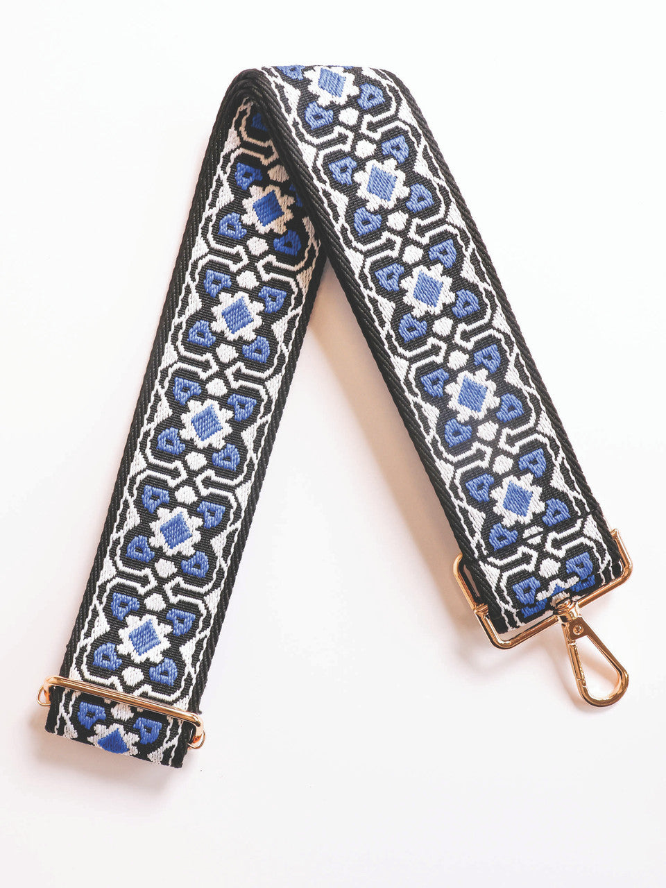 Purse Strap, Blue & White