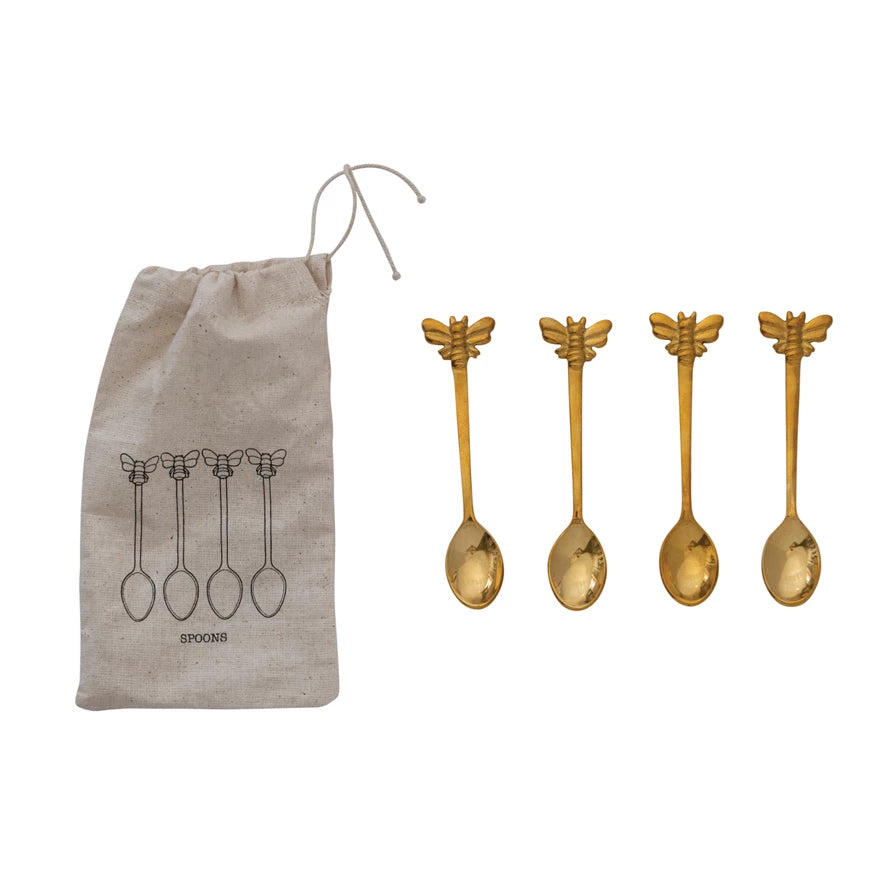 Brass Spoons w/Bees