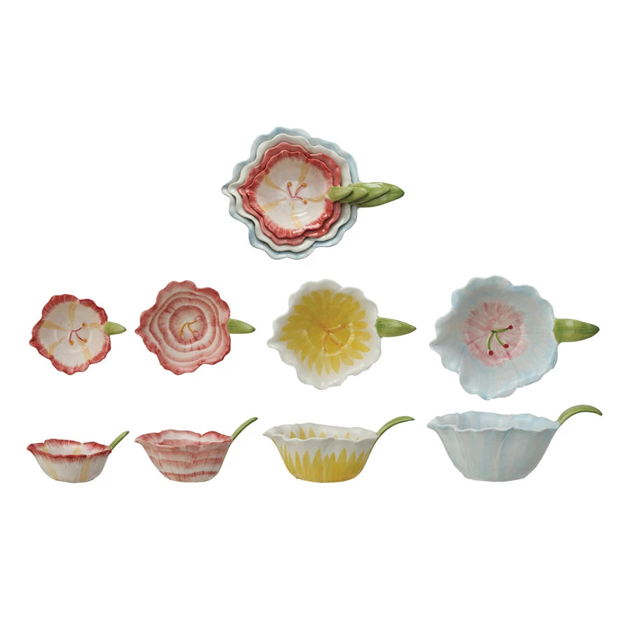 Flower Shaped Prep Bowls, Set of 4