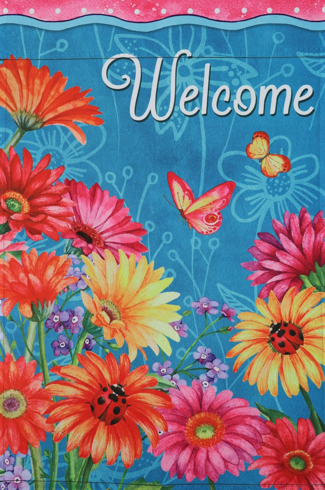 Ladybug/Butterfly Garden Flag