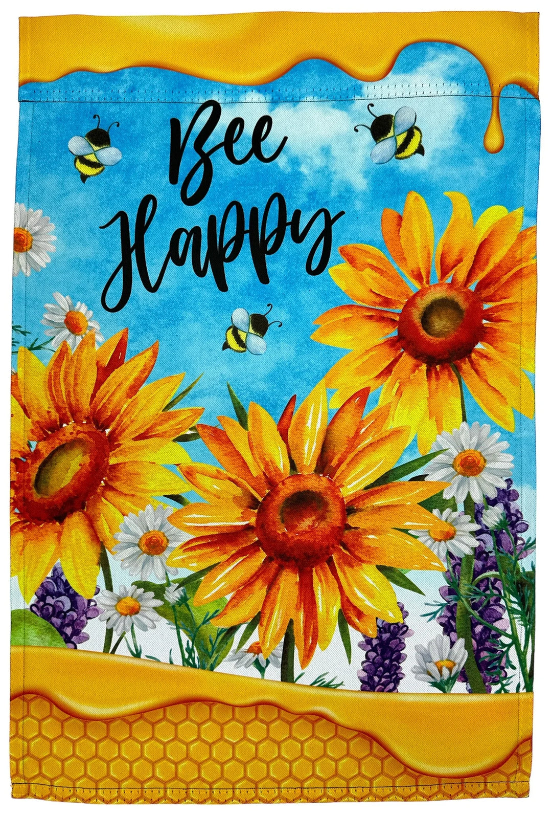 Bee Happy Garden Flag