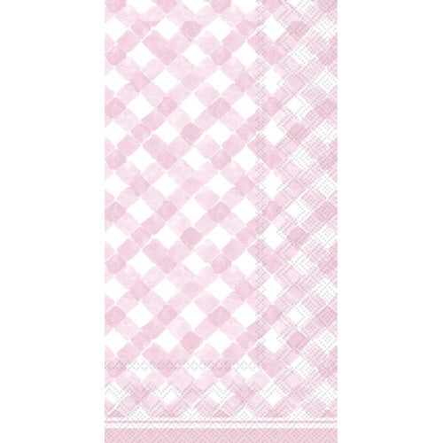 Gingham Light Rose Guest Towel