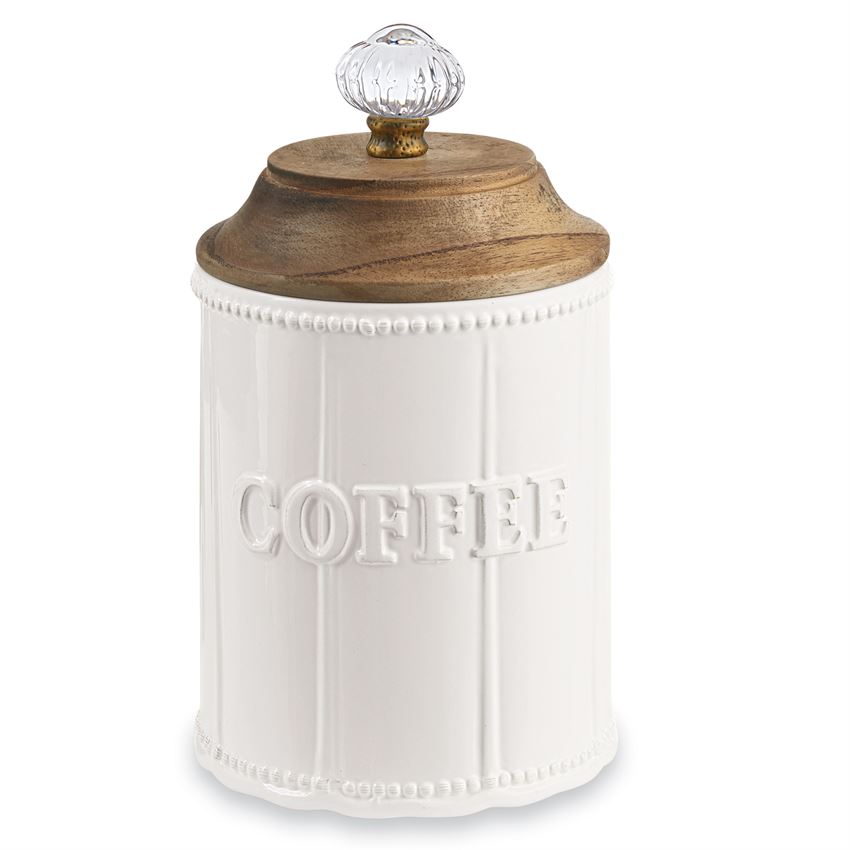 Coffee Canister w/Wooden Top