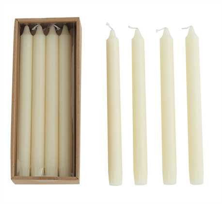 Unscented Taper Candles, Box of 12