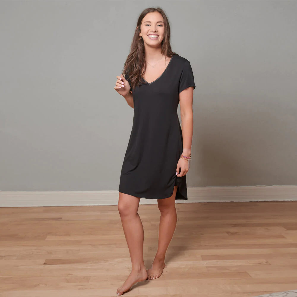 Claire Black Nightgown