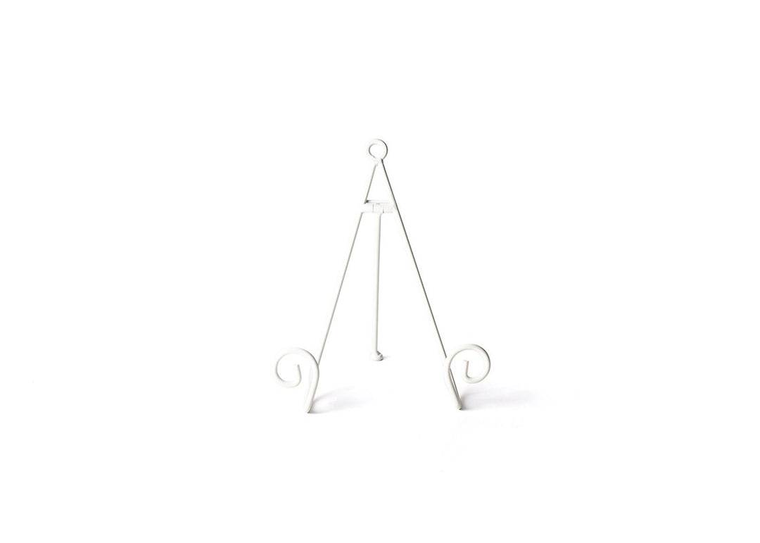 Medium Swirl Plate Stand White