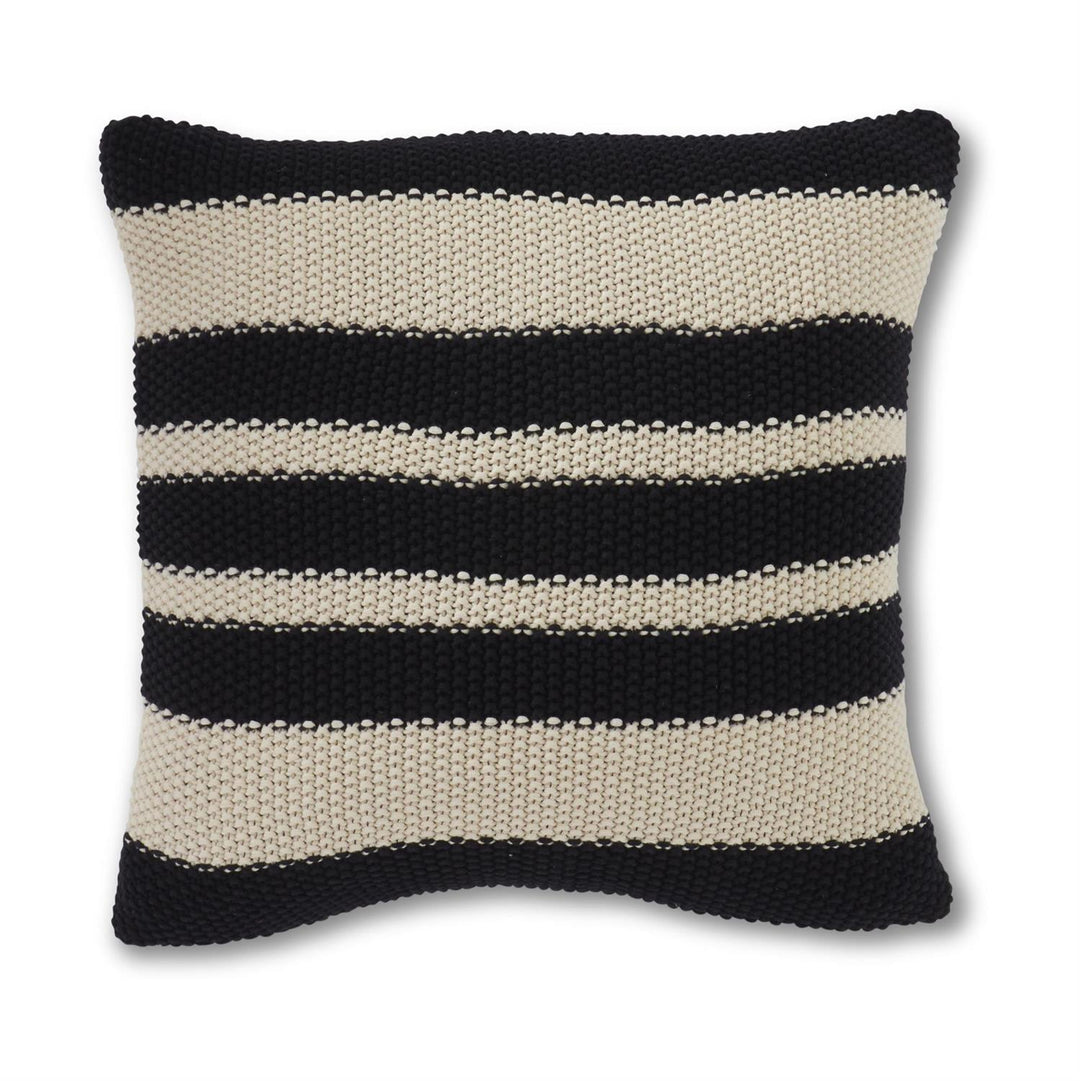 Black/Cream Striped Pillow