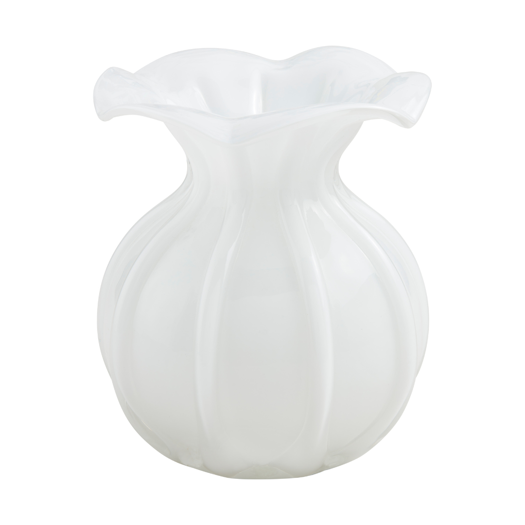 Ruffled Glass Vase