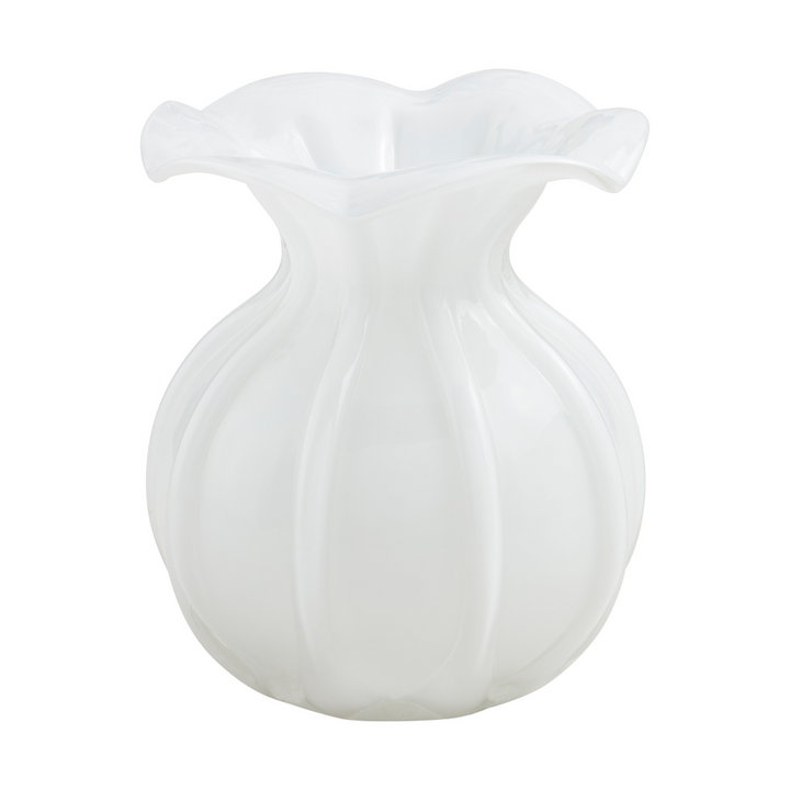 Ruffled Glass Vase
