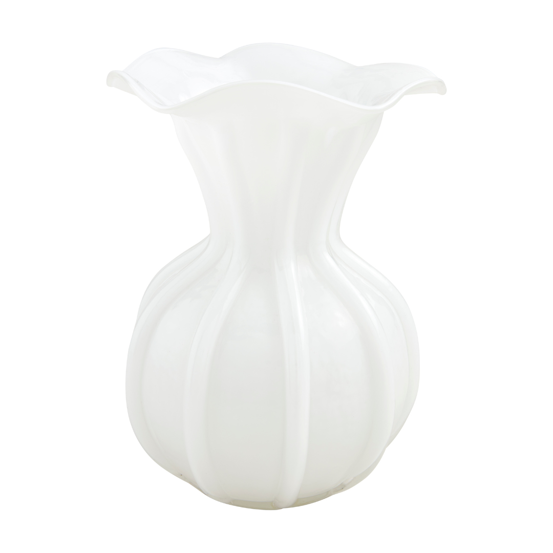 Ruffled Glass Vase