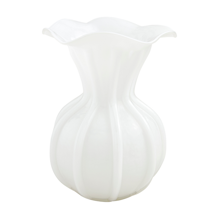 Ruffled Glass Vase
