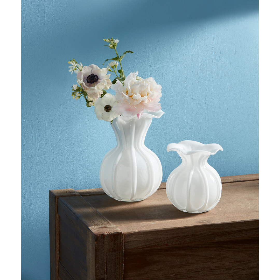 Ruffled Glass Vase