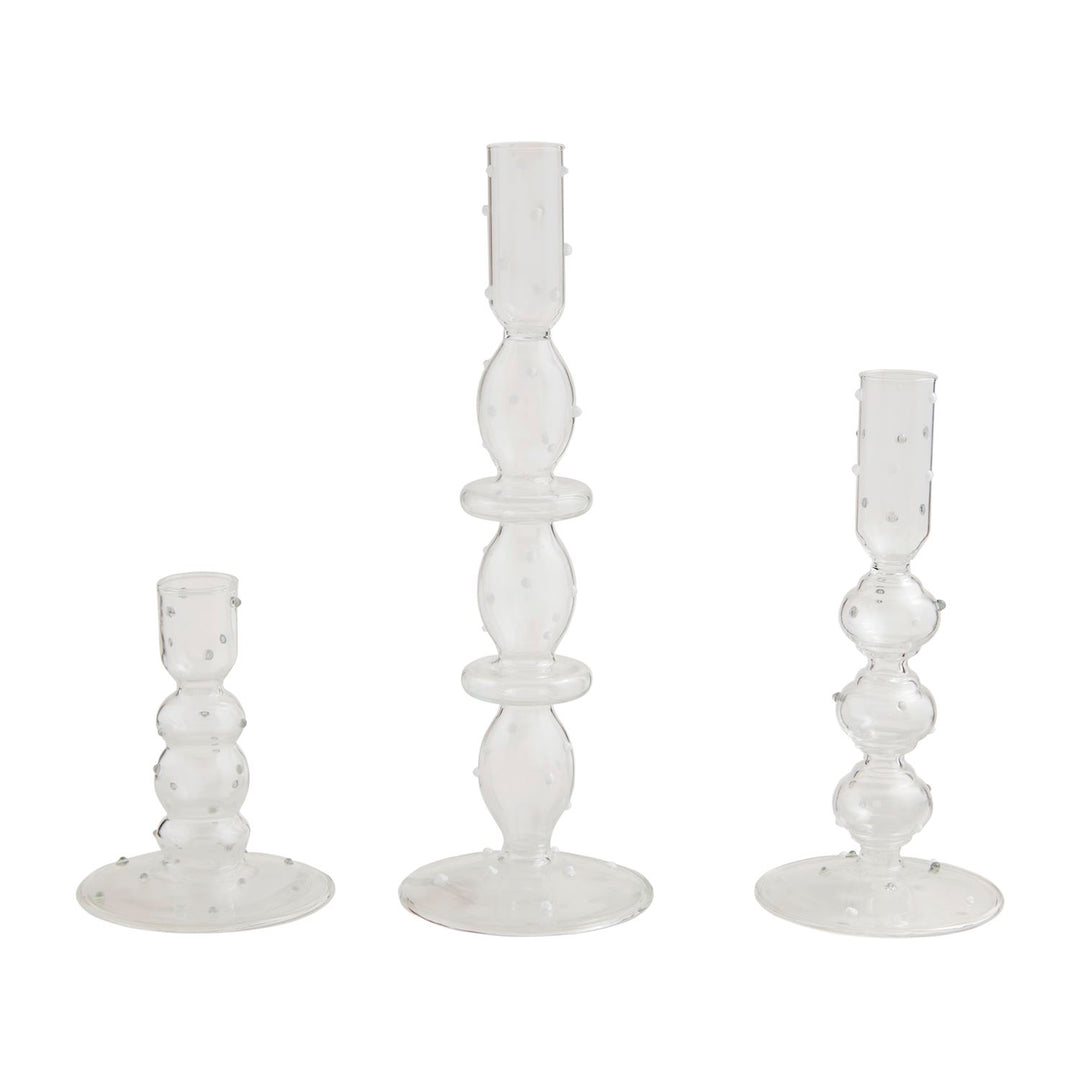 Glass Dot Candlestick