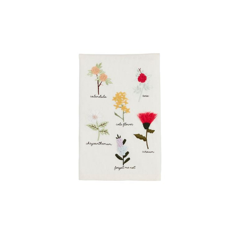 Flower Embroidery Towel