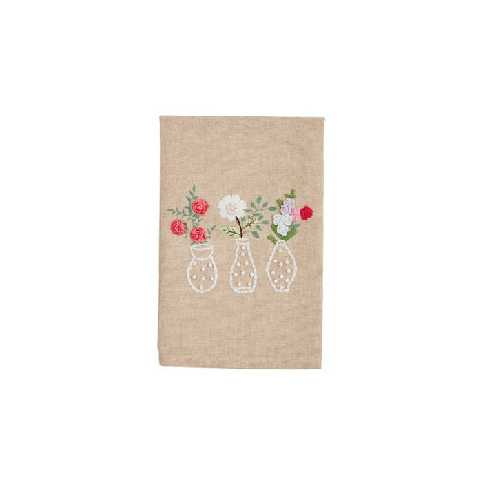 Flower Embroidery Towel