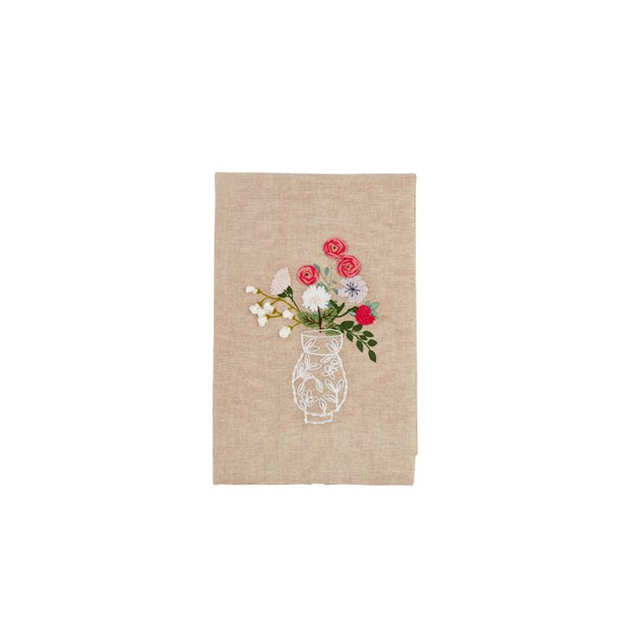 Flower Embroidery Towel