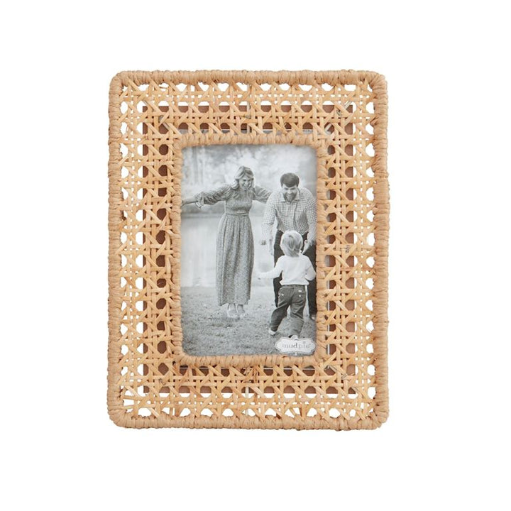 Woven Cane Photo Frame