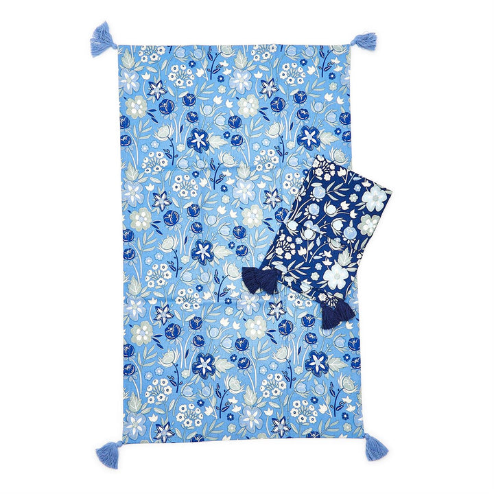Blue Floral Dish Towel Set
