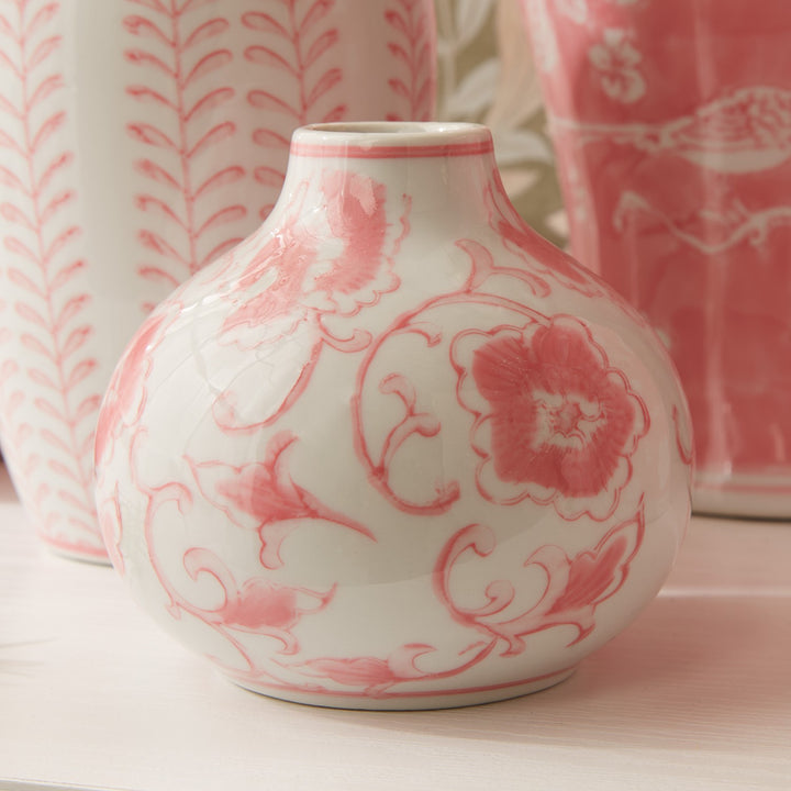 Pink Chinoiserie Vase