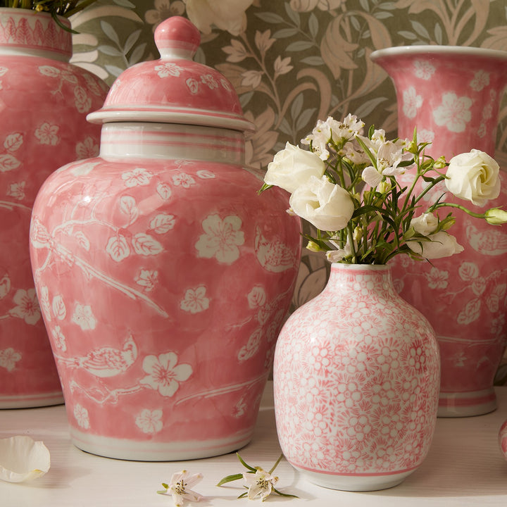 Pink Chinoiserie Vase