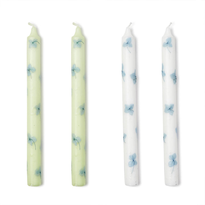 Hydrangea Flowers on Taper Candles