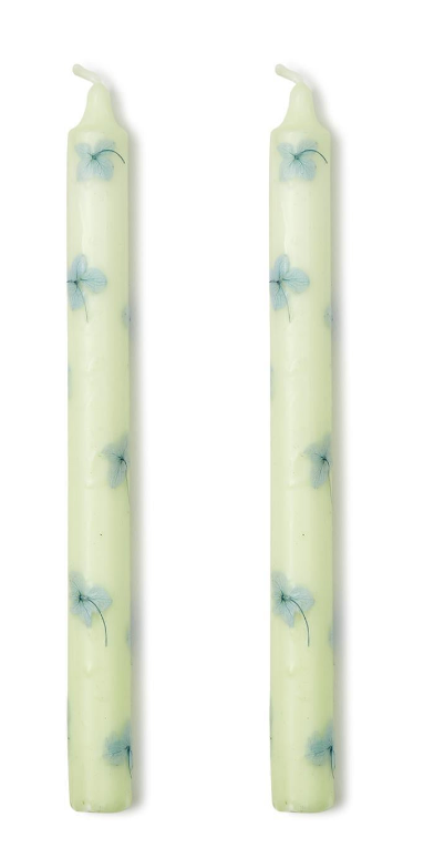 Hydrangea Flowers on Taper Candles