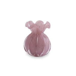 Glass Vento Small Plum Round Bud Vase