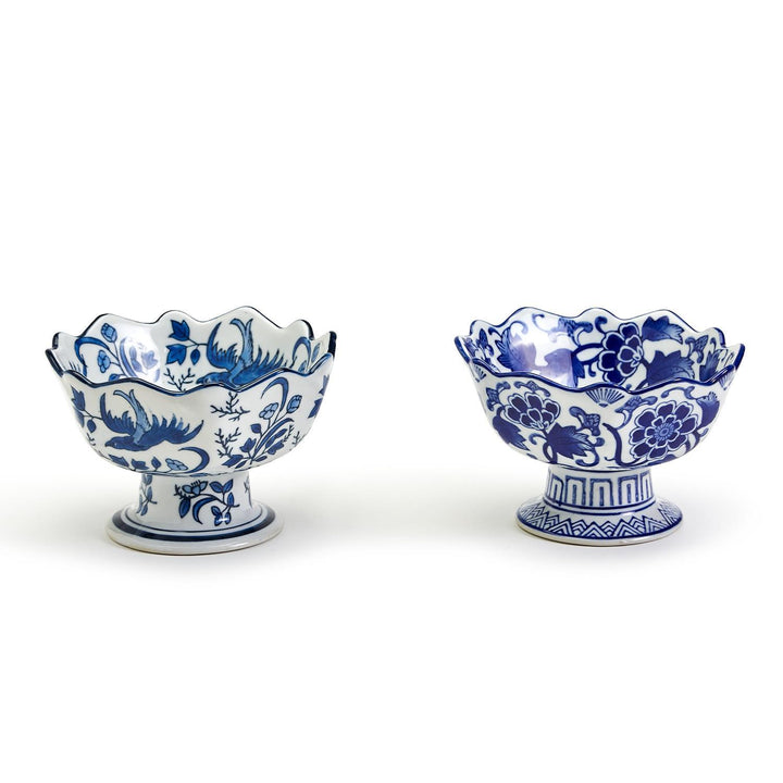 Blue/White Scalloped Edge Bowl